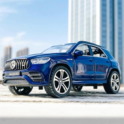 Image of 1:32 AMG GLE 63 S Scale Alloy Metal Pull Back Die-Cast Car Toy with Sound & Light Mini Auto Model for Kids Durable Metal Body Realistic Design Gift for Boys & Collectors (Blue)