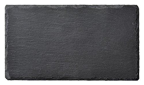 天然石 スレートプレート 長角 23×13×0.9cm 約500g 黒 ブラック フラットプレート 角皿 光洋陶器