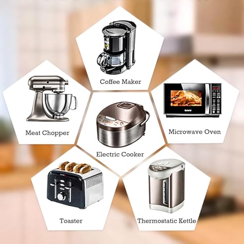 Image of Cord Organizer for Kitchen Appliances, 6 Pack Black Appliance Cord Organizer, Cord Wrapper, Cord Keeper, Cord Holder for Appliances Stick on Kitchenaid Mixer, Coffee Maker, Pressure Cooker