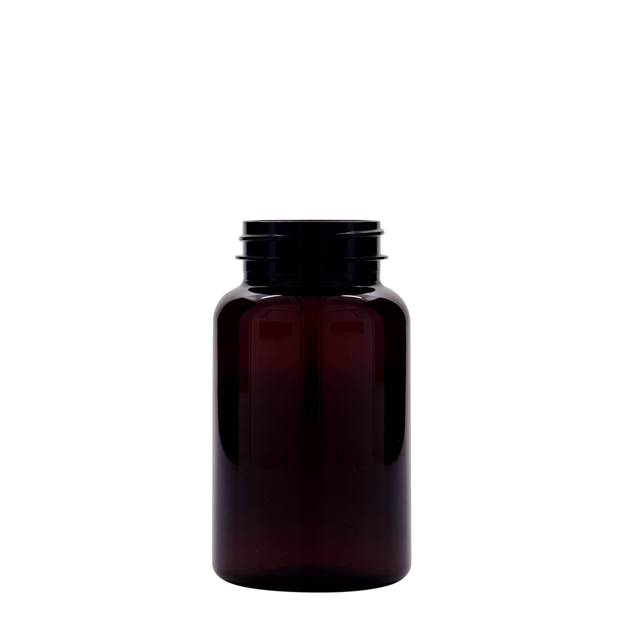 Zestaw 24 puszek PET 200 ml brązowe z nakrętką na kapsułki, proszek, tabletki, kremy i maści