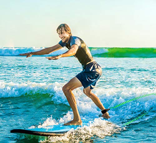 image for Unigear Premium SUP Leash 10' Coiled Stand Up Paddle Board Surfboard L