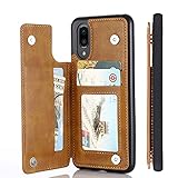 【Anrek】AQUOS sense3 plus/SH-RM11 901SH 用 ケース 手帳型 財布型 新型 防水 き 衝撃吸収 軽量 め 多機能 落下保護 手帳型 ケース（レトロブラウン）au SHV46 / Softbank 高級 PU革 磁石吸着 ポケッ 片手操作背面 IC カード 収納 横置き機能 ケース アクオスセンス3プラス 薄い茶