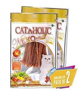 Rena Cataholic Neko Dry Tuna and Chicken Treat For All Life Stages of Cat (30 g) - Pack of 2