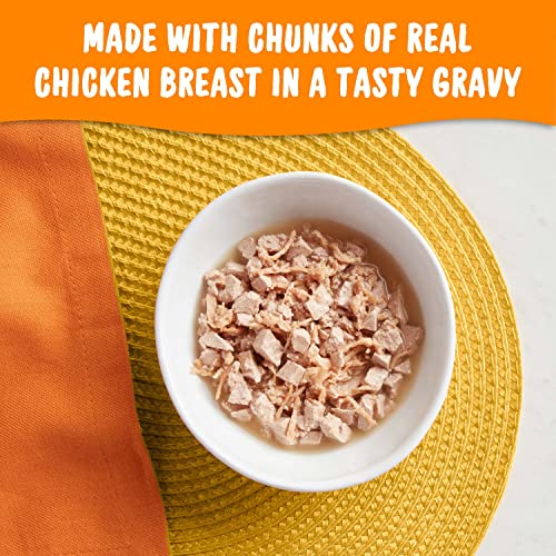 Image of Meow Mix Chunks in Gravy, Wet Cat Food with Real Chicken Breast, 12 Cups