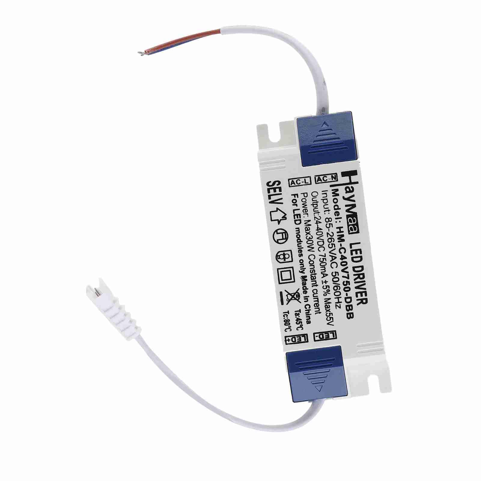 Driver LED 30 W, Corrente Costante 750 MA Trasformatore di Luce T 32 Driver LED 42 V CC 700 MA 24 V 600 MA Trasformatore 36 V 700 MA 27 42 V Ingresso AC 85‑265 V Uscita DC 24‑40