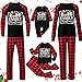QotLoyi xmas pajamas for family,christmas pajamas for family trendy plaid printed xmas pjs matching sets casual holiday sleepwear 2025