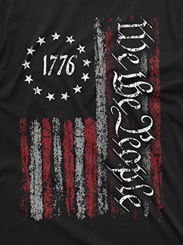 We The People Tee Shirt 1776 Independence Day 4th of July USA Graphic Flag Print T-Shirt3