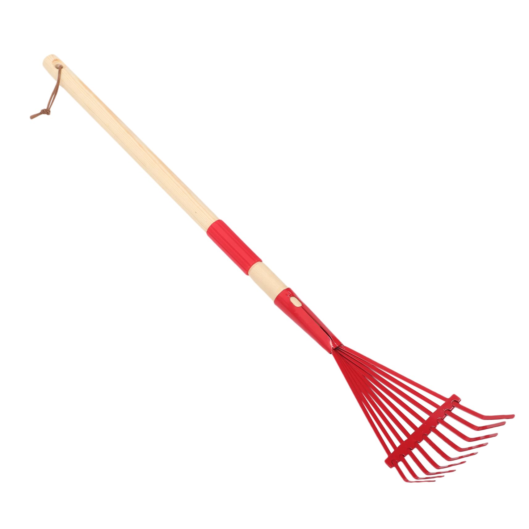 UPKOCH 4 Piezas Rastrillo de Madera extraíble rastrillo de Juguete portátil Jugar Miniatura Plegable Desmontable púas Herramientas de jardinería para pequeño rastrillo Planchar Rojo