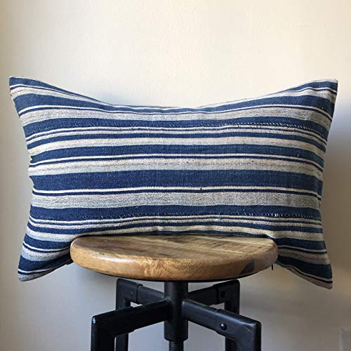 indigo mudcloth pillow