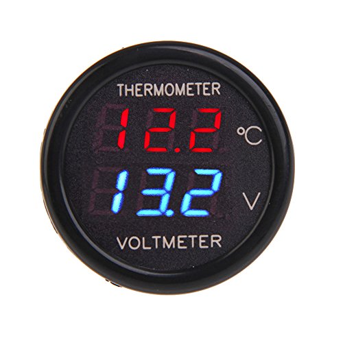 PolarLander 3 in 1 Digital Display Ammeter Voltmeter Thermometer 12V 24V Cigarette Lighter USB Car Charger - Image 5