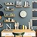 NEWGATE® Master Edwards Wall Clock | Mid Century Style Clock | 12 inch | Deep Metal case in matt Dark Gray | Modern Retro Design for Kitchen, Living Room or Office