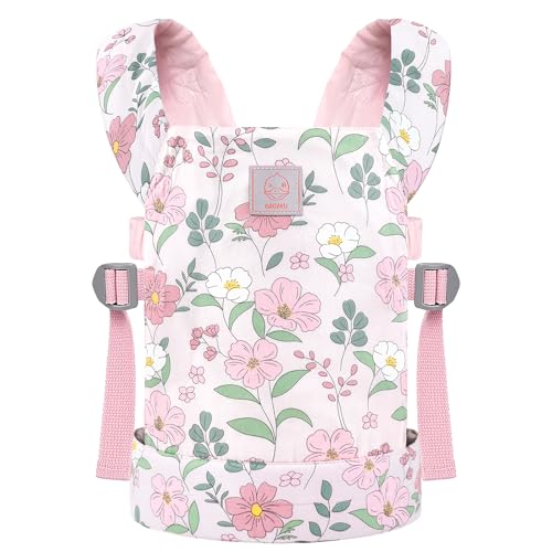 GAGAKU Transporte de Muñeca, Cargador de Muñecas para Niñas Pequeñas Accesorios, Pequeños Mochila de Muñeca, Flor