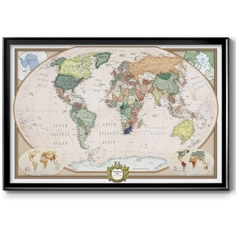 Renditions Gallery Colorful World Map Cover