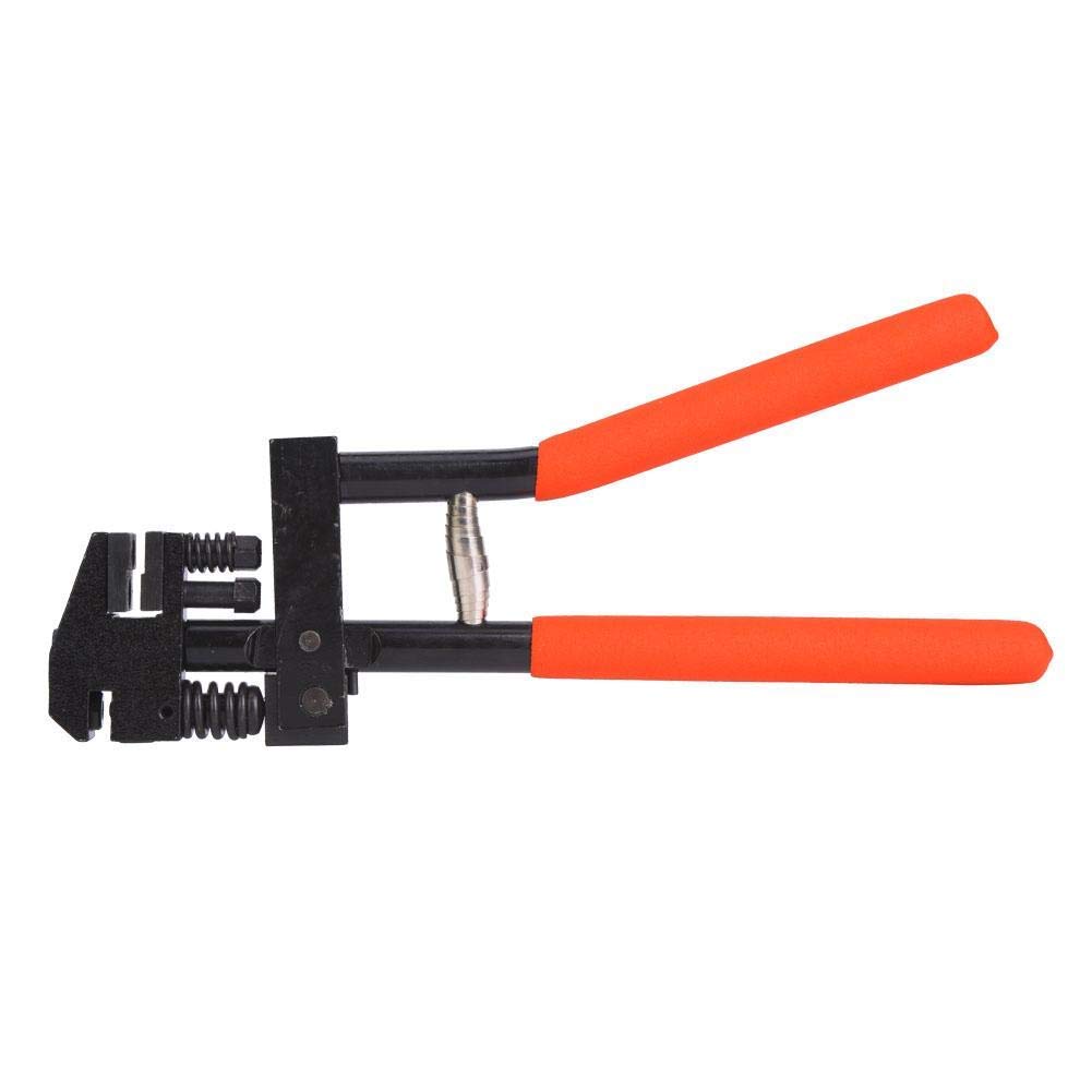 Alicates de perforación de agujeros de acero al carbono, herramienta de brida de chapa de metal de 5 mm para reparación de chapa metálica (rojo)