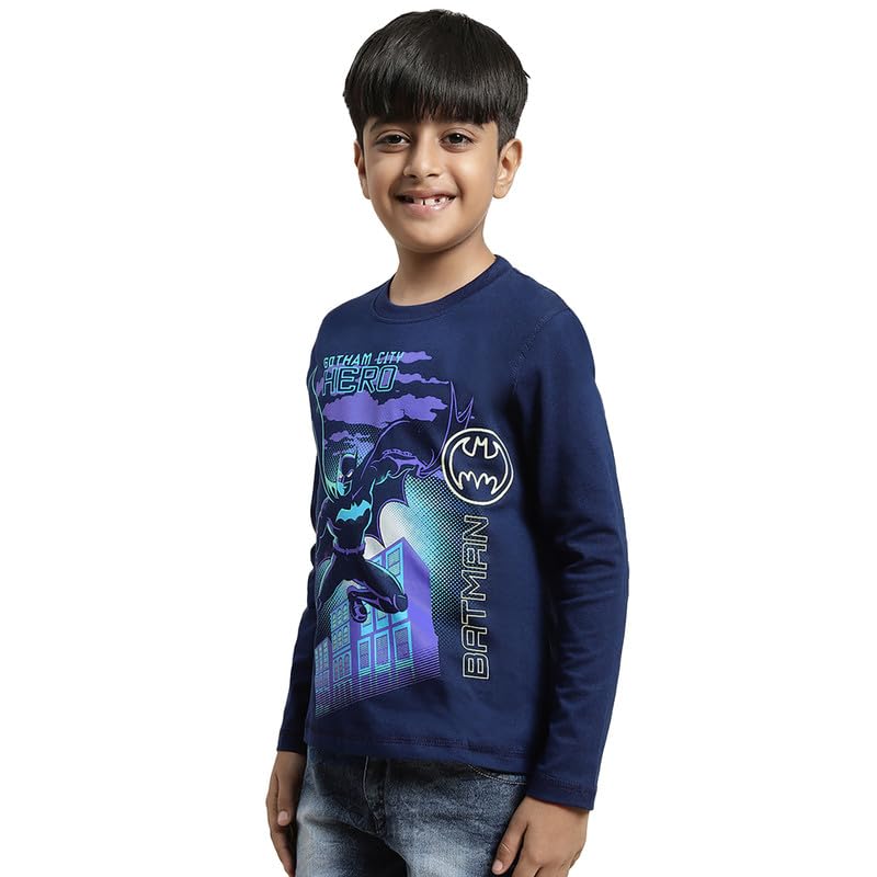 Image of Kidsville Spiderman Printed Regular Fit Orange Cotton Boy's T-Shirt