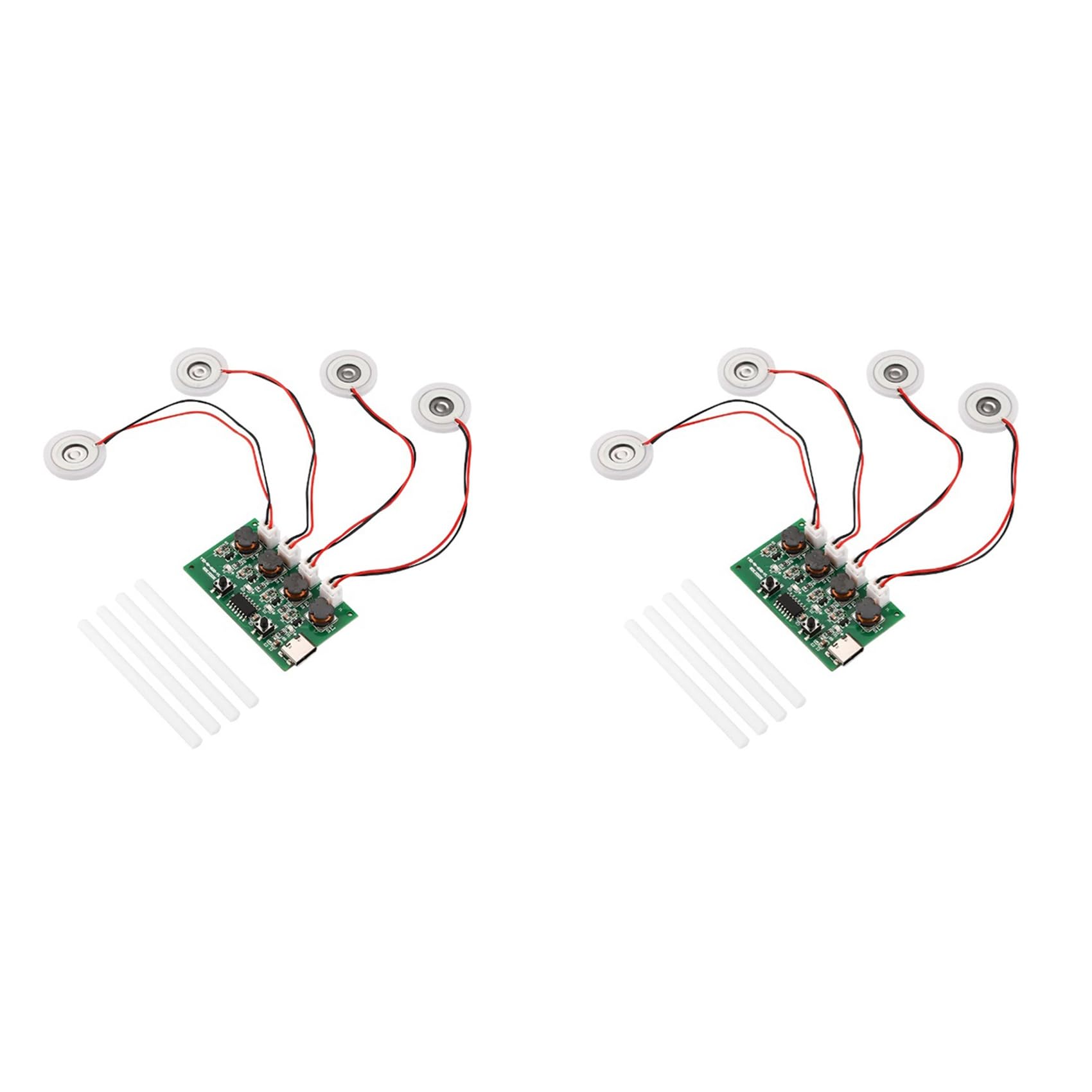 Hndhbfgrt 2X DC5V Type-C Mini Humidifier DIY Kits Mist Maker and Driver Circuit Board 4 Fogger Atomization Film Atomizer Sheet
