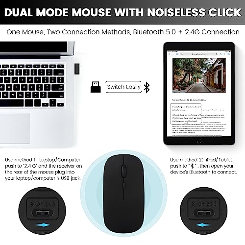 Image of SOPPY Bluetooth Keyboard Case with Mouse for iPad 11th Gen. (A16) 11-inch 2025, 10th Generation 10.9 inch 2022, Detachable Protective Cover, with Built-in Pen Holder, USB-C Rechargeable, Black