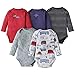 Pack de 5 Bebé Niños Niñas Body Mono de Manga Larga Mameluco Algodón Peleles Pijama Regalo de Recien Nacido, 3-18 Meses