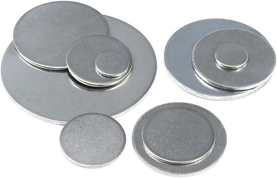 Stainless Steel Metal Round Sheet, 304 Disc Plate Pack of 2, Diameter 36-43mm, Thickness 1.1-2.7mm(37mm*2.7mm 2pcs)
