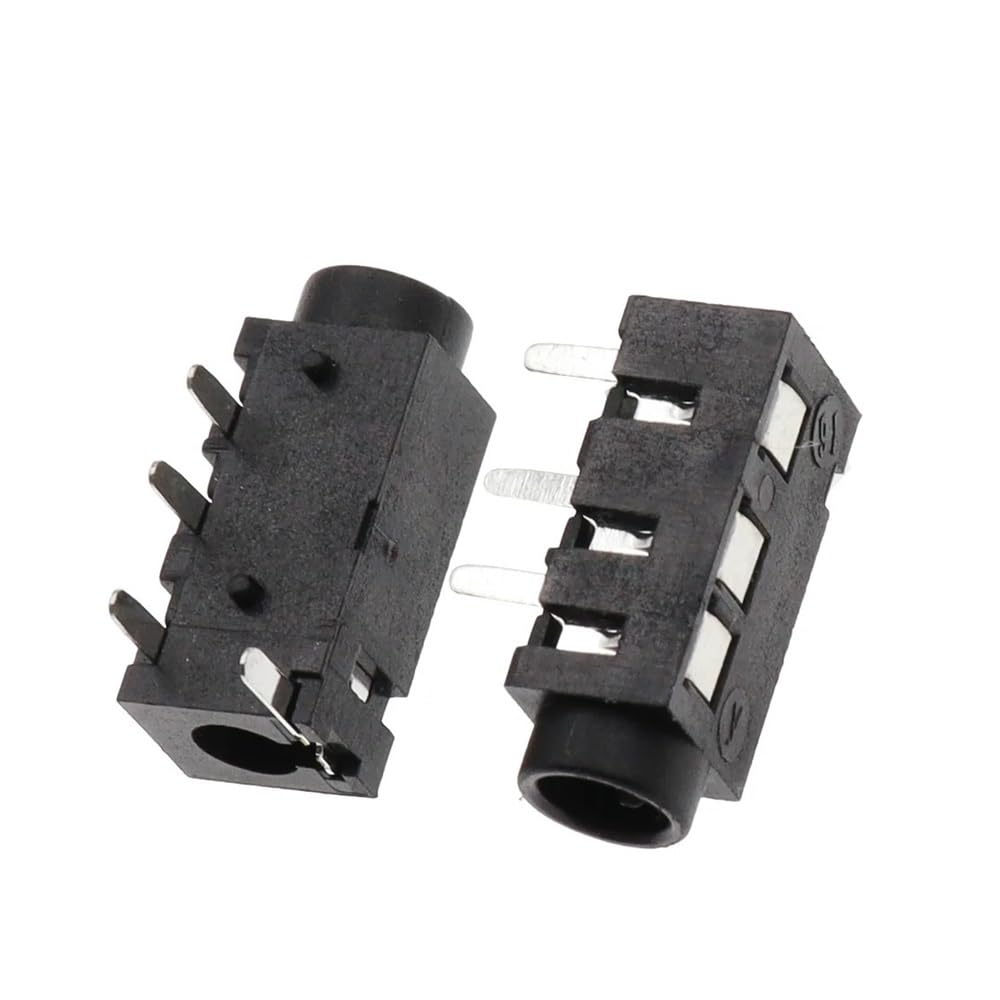 TSIOHKBS 10PCS DIP PJ320A 3.5MM Headphone Audio Socket PJ-320 4Pins Audio Interface