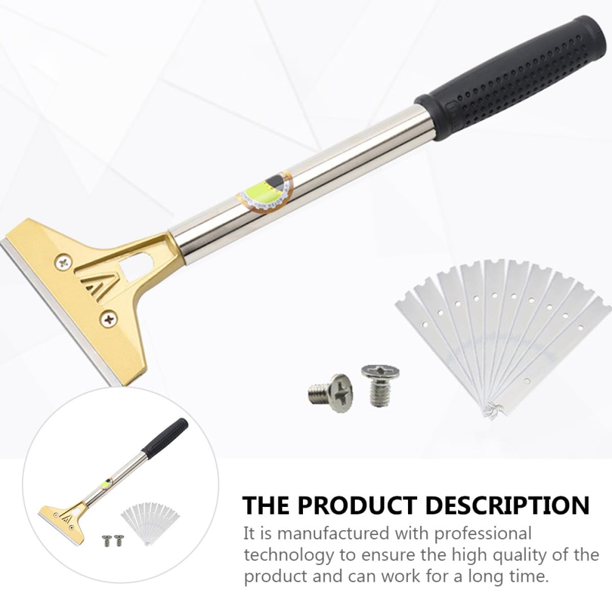 STOBAZA Raspador de Limpieza Resistente y Multifuncional de Aleación de y Acero para Eliminar Manchas Sólidas Herramienta Manual Resistente y Multifuncional en Talleres