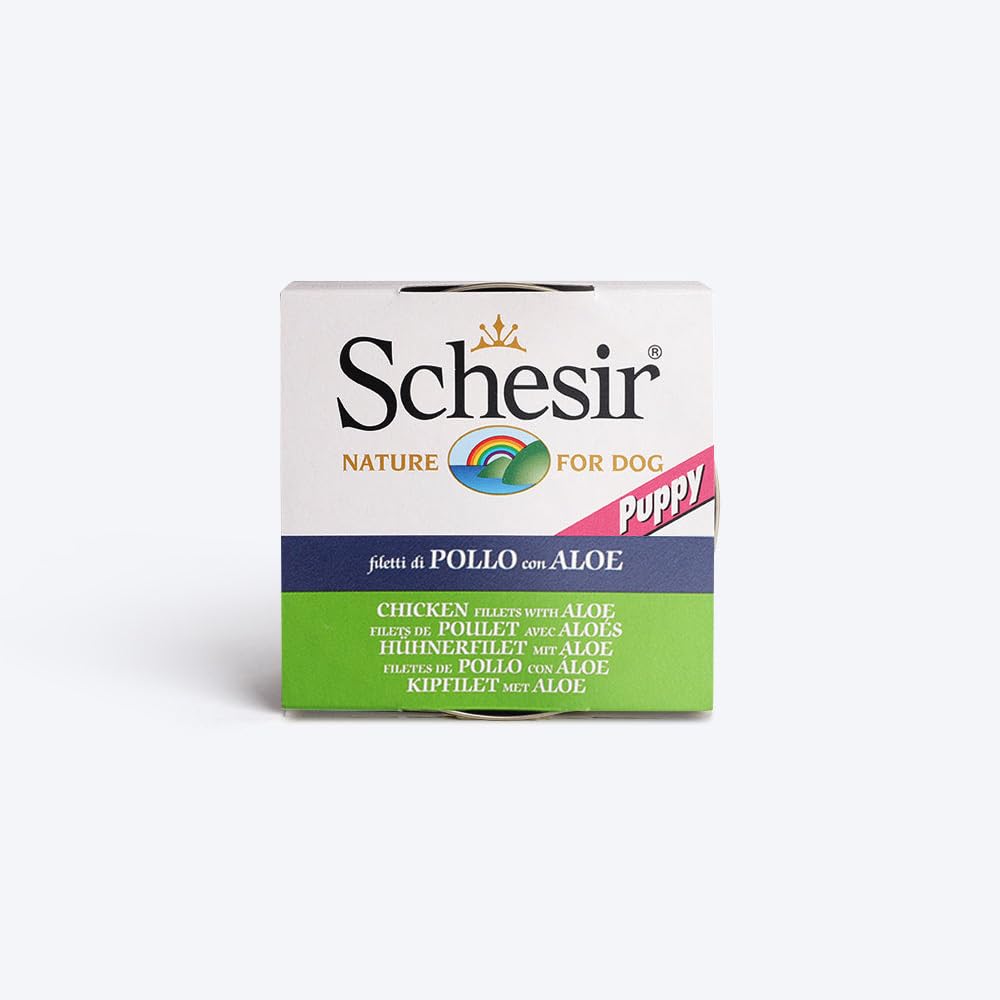 Schesir 49% Chicken Fillet with Aloe in Jelly Canned Wet Puppy Food - 150 g (B0BVGKTPM1) Amazon Price History, Amazon Price Tracker