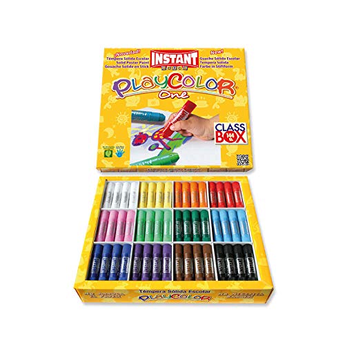 Playcolor 200384 - Pack de 144 témperas sólidas, 10 gr, multicolor