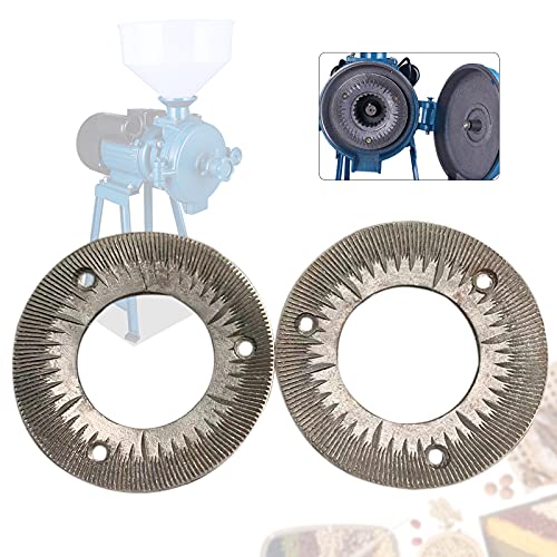 2PCS Grinding Sheets Milling Sheets for 3000W 110V Electric Grain Mill Heavy Duty Commercial Grain Grinder Machine Feed Grain Mills Grain Dry Feed Flour Mills Cereals Grinder Rice Corn Grain Wheat