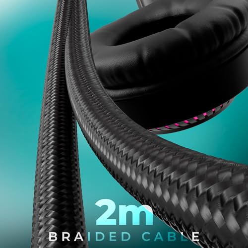 ZEBRONICS Jupiter 3.5mm Premium Gaming Over Ear Headphone with 50mm Neodymium Drivers, Extra Soft Ear Cushion,Suspension Headband, Braided... - Image 4