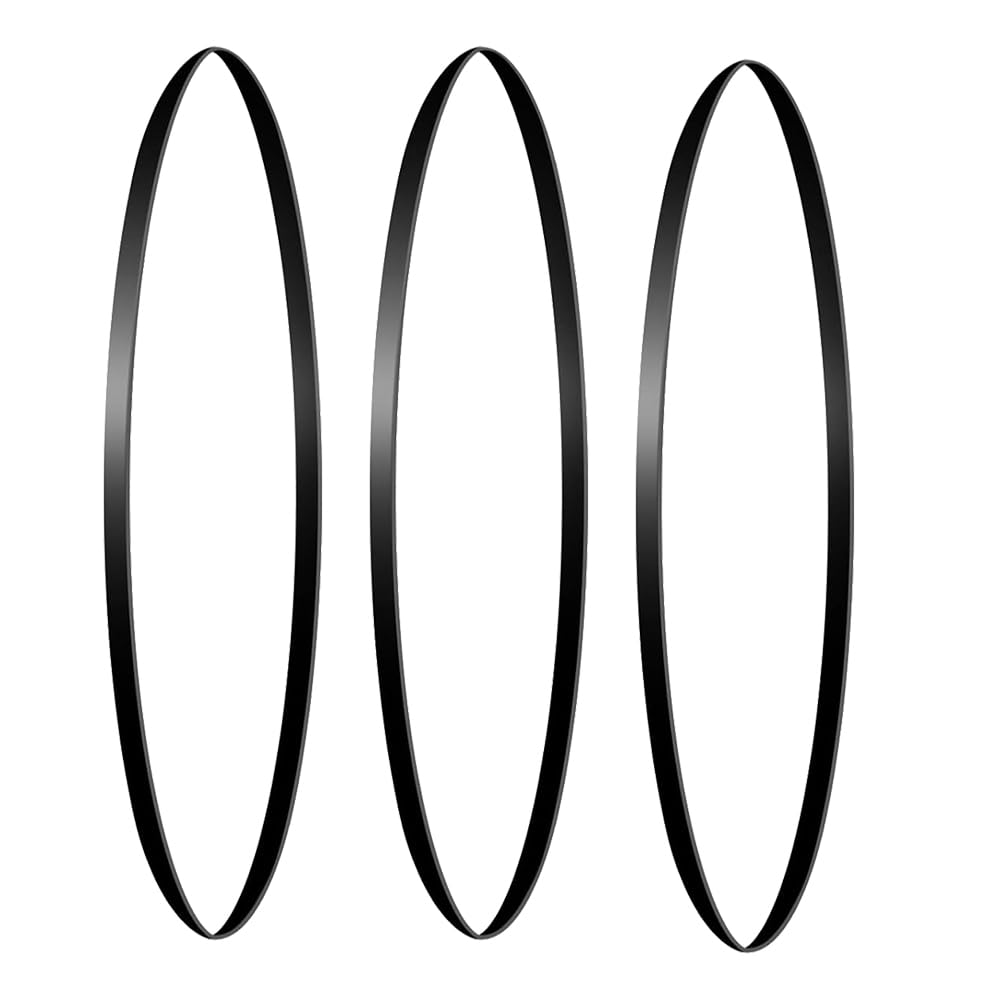 3 Pieces Turntable Belt Different Specifications Machine Recorder Rubber Belt for Repair Replacement Maintenance Most Kinds of Belt-Driven Turntables, 150MM