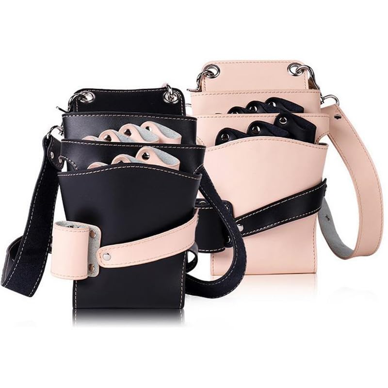 Sac pour matériel de coiffure Sac de ciseaux à cheveux pliable, étui à peigne, sac de taille, sac messager, support de pochette, étui for ciseaux de coupe de cheveux de salon de coiffure, sac de barbi