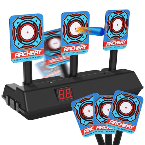 Niumowang Cible pour pistolet Nerf, réinitialisation de voiture, disque de tir électrique, réinitialisation de voiture, cibles numériques, jouets cadeaux...