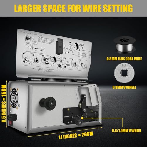 SSIMDER 140 Amp MIG Welder 220V Machine Stick/Flux Core MIG/Lift TIG 3 in 1 Welding Machine with IGBT Inverter and 1lb Welding Wire, for Metal DIY Projects/Home/Farm/Car 3 SSIMDER 140 Amp MIG Welder 220V Machine Stick/Flux Core MIG/Lift TIG 3 in 1 Welding Machine with IGBT Inverter and 1lb Welding Wire, for Metal DIY Projects/Home/Farm/Car - Image 3