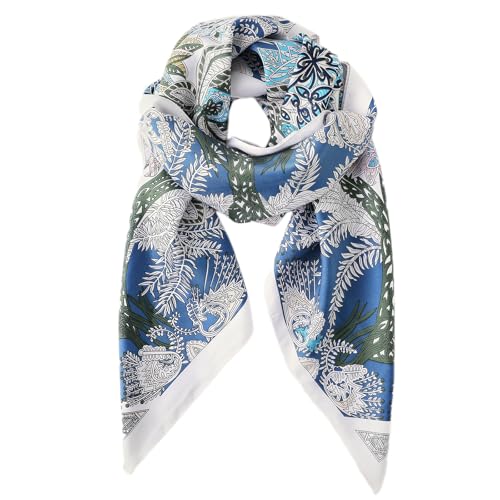 MAZELIKEHOOD Foulard Femme Imprimé Écharpe Legère en Viscose Accessoire Mode Printemps Été Foulard Format pour Femmes Filles