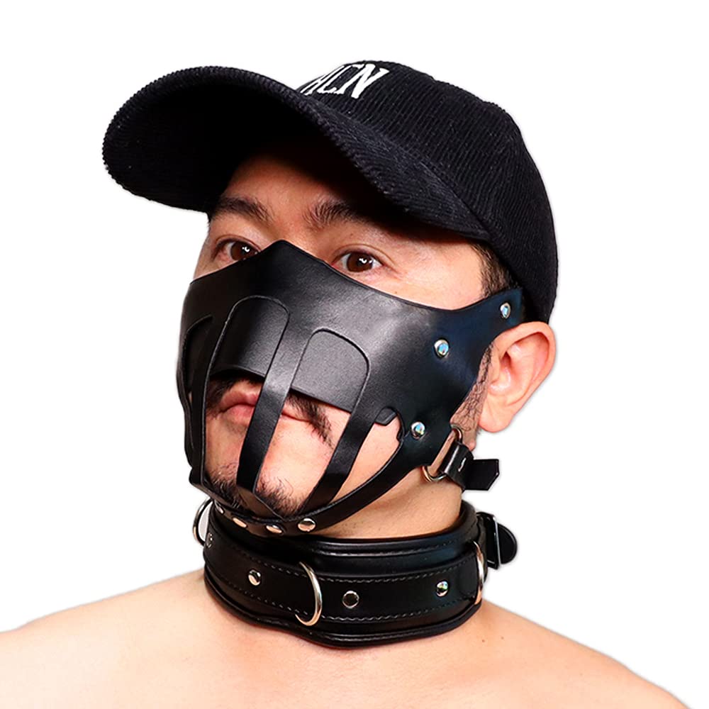 Amazon.co.jp: [ジーティーライン] ボンテージ マスク レザー