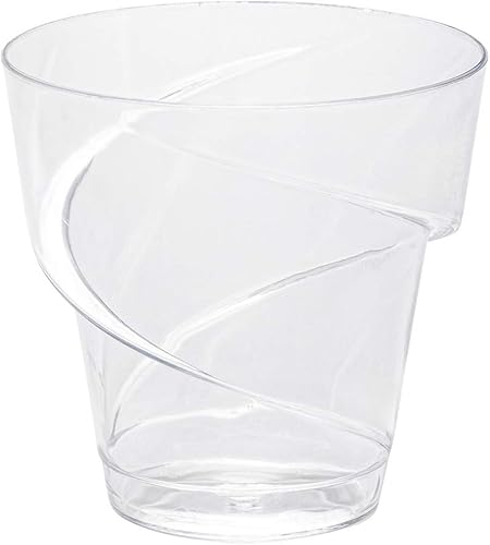 Miniatura 6 de Taza de plástico blanco para parfait de 4 oz - con tapa - 2 14" x 2 14" x 3 14" - Caja de 100 unidades - Utensilios de restaurante, RWP0451W