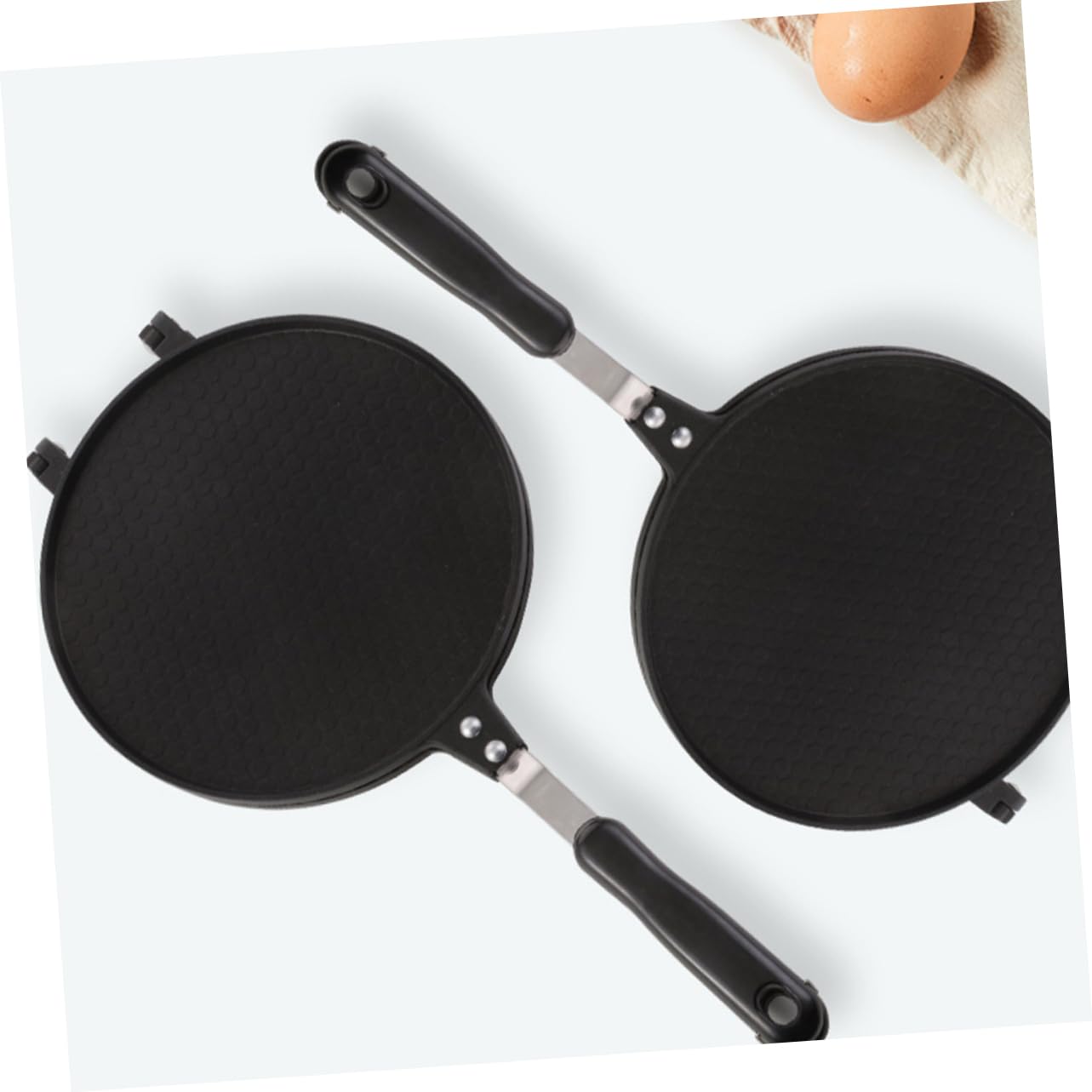 Kompakter Omelett Maker aus Aluminium, Doppelseitig, Schwarz
