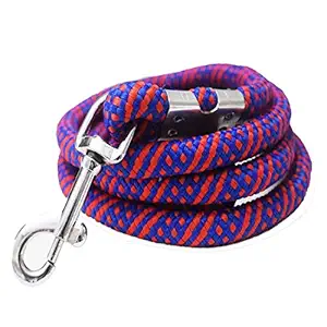 LOKO Large Heavy Rope Leash with Hook for Large Size Dogs (12 mm, Colour May Vary) (Large)