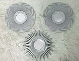Wandspiegel Silber 3er Set Spiegel Wanddeko Wandschmuck Wandbild Sonne Modern