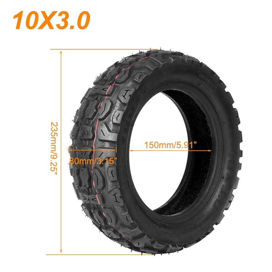 Scooter Tires 10 Inch 10 Inch 80/65-6 Off-road Thickened Tires 255x80 For Zero 10x Electric Scooter 3 Wheel Electric Scooter