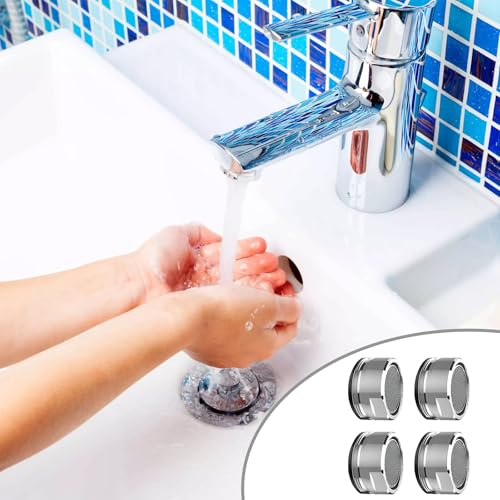 4 Stück Perlatoren Für Wasserhähne M24 – Edelstahl Wasserhahn Aufsatz Für Küche Und Bad – Strahlregler Einsatz D24mm Mit Feinem Sieb Und Außengewinde