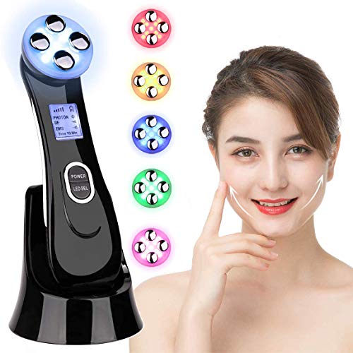 Preisvergleich Produktbild Ultraschall-Massagegerät, Gesichtsmassagegerät, Anti-Falten-Therapie, Lichttherapie, Gesichts-Myotherapie, Ästhetik RejuvenHeimgebrauch, wiederaufladbares Hautpflegewerkzeug