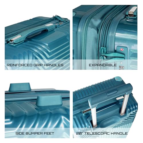 20-Inch Hardside Carry-On Expandable Luggage with Spinner Wheels with TSA Lock (Teal)4