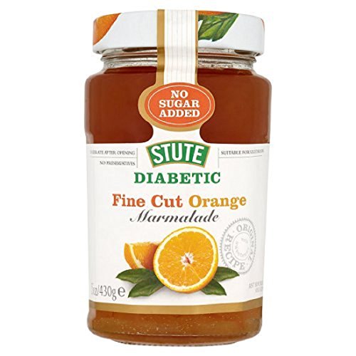 Image of Stute Fine Cut Orange Marmalade 430g | No Sugar Added | 90% Less Sugar & 30% Less Calories | Diabetic Friendly | Imported from UK
