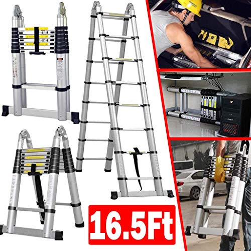 Coocheer WH-1-4579 5M Folding Telescopic Ladder thumb #2