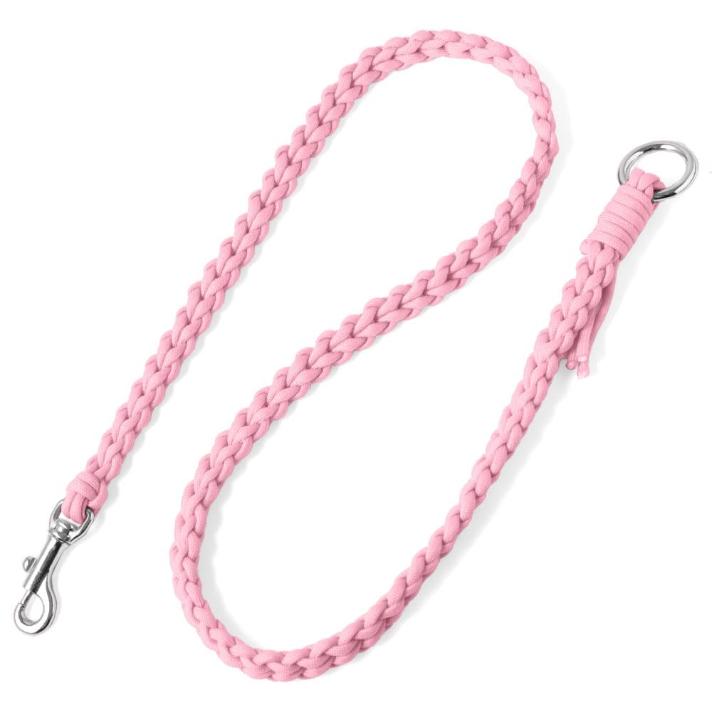パラコードリード　チェリーピンク　ピンク レオパード　№043 Amazon | パラコード リード お散歩 カスタムパーツ 犬リード 犬の