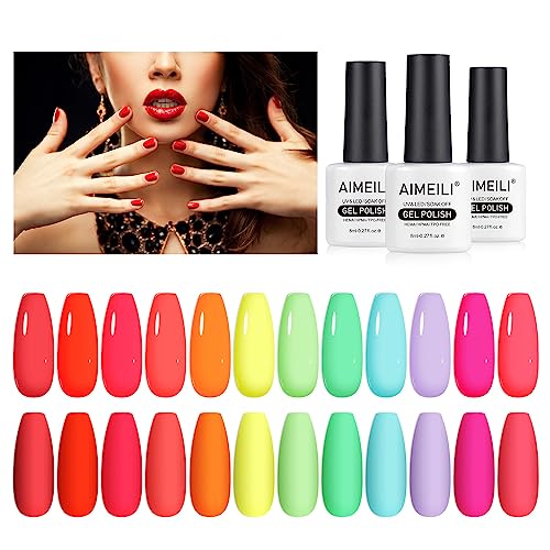AIMEILI Gel Nail Polish Set Of 12pcs X 8ml - Kit Set 26