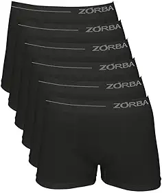 Kit 6 Cuecas Boxer Microfibra, Zorba, Masculino