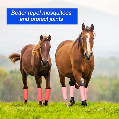 Image of Set of 12 Mesh Fly Boots for Horse Breathable Mesh Horse Boots Protective Horse Leg Loose Wraps Horse Leggings for Preventing Flies and Mosquitoes Bites