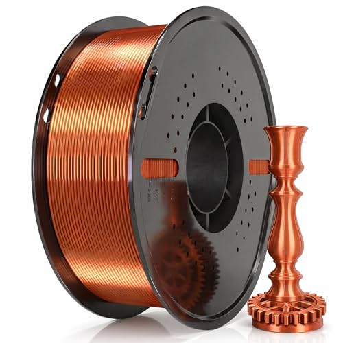Miailuy Silk PLA Filament 1.75mm+/-0.02mm 1kg (2.2lbs)/Spool SilkRedCopper
